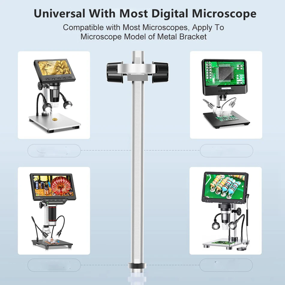 Elikliv Digital Microscope Stand Aluminium Alloy 10\'\' Universal Bracket Holder For USB Digital Microscope Camera Diameter 1.4\