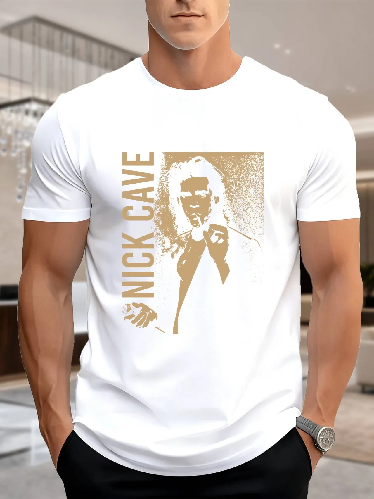 تي شيرت رجالي عصري ومبتكر موديل جديد لعام 2025 من Nick Cave وصل حديثًا ثقيل الوزن #2