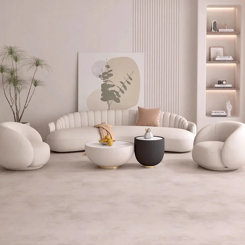 Cream Balcony Living Room Sofas Puffs Couch Futon Armchair Lazy Cute Office Living Room Sofas Luxury Hotel Furniture