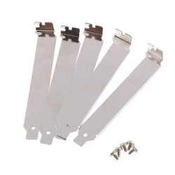 Hot sale 5Pcs/lot Computer Case Rear Slot PCI Bracket Blank Filler Cover Plate with Screw PCI Slot Cover Dust Filter