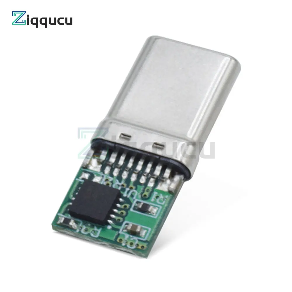 USB-C PD QC Trigger 9V 12V 15V 20V DC Adjustable Voltage Power Module 5A Type-C Male Input