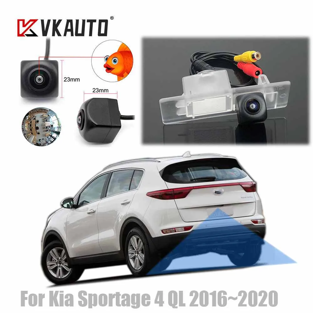 VKAUTO Fish Eye Rear View Camera For Kia Sportage QL Sportage 4 2015 2016 2017 2018 2019 2020 HD Reverse Parking Backup Camera