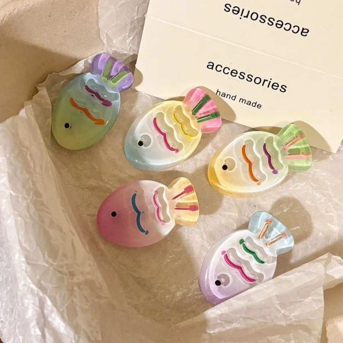 Trendy Cartoon Snapper Hairpin for Girls Women Sweet Mini Alligator Clip Resin Cute Little Fish Hair Clip Sweet Hair Accessories