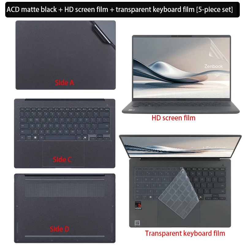For 2026 ASUS Zenbook S16 S14 UM5606G body film UM5606W Laptop skin sticker UX5406A computer shlle protective film UX5406S vinyl
