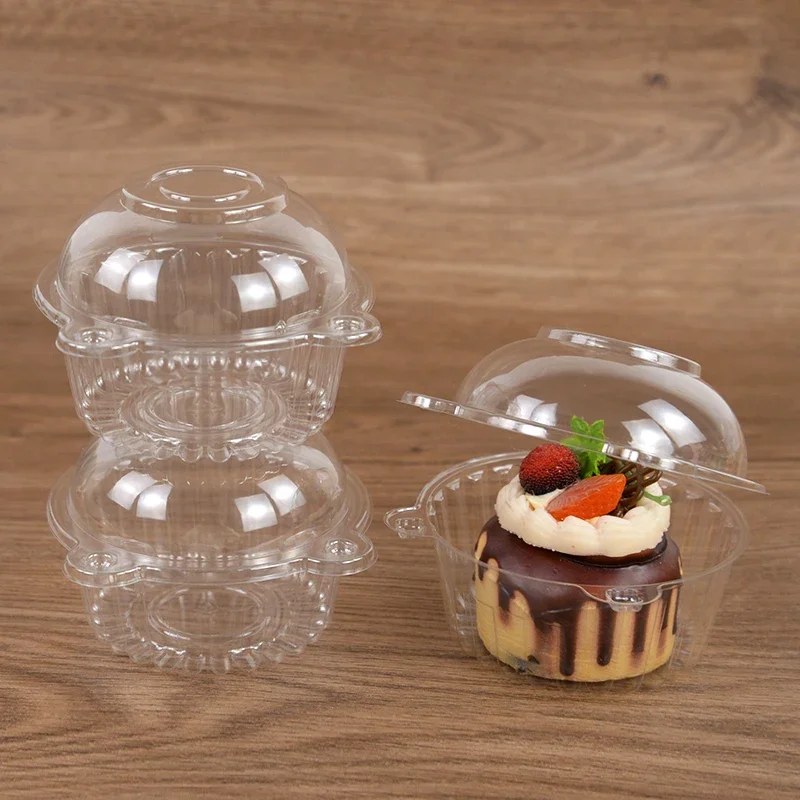 100 Stück Cupcake-Verpackungsbox, transparent, Dessert, Donut, Muffin, Kuchenbehälter, Halter, Hochzeit, Geburtstag, Partyzubehör, Weihnachtsdekoration – Detail 10