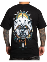 Men's Sullen Bohemian Graphic T-Shirt Short Sleeve Cotton Black Artistic Wolf Print Casual Tribal Design Round Neck Lightweight