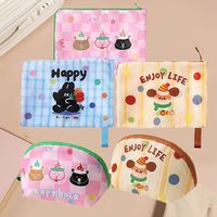 3Pcs Cartoon Travel Storage Bag Large-Capacity with Handle Cosmetic Storage Bag Waterproof Luggage Clothes Organizer for Home