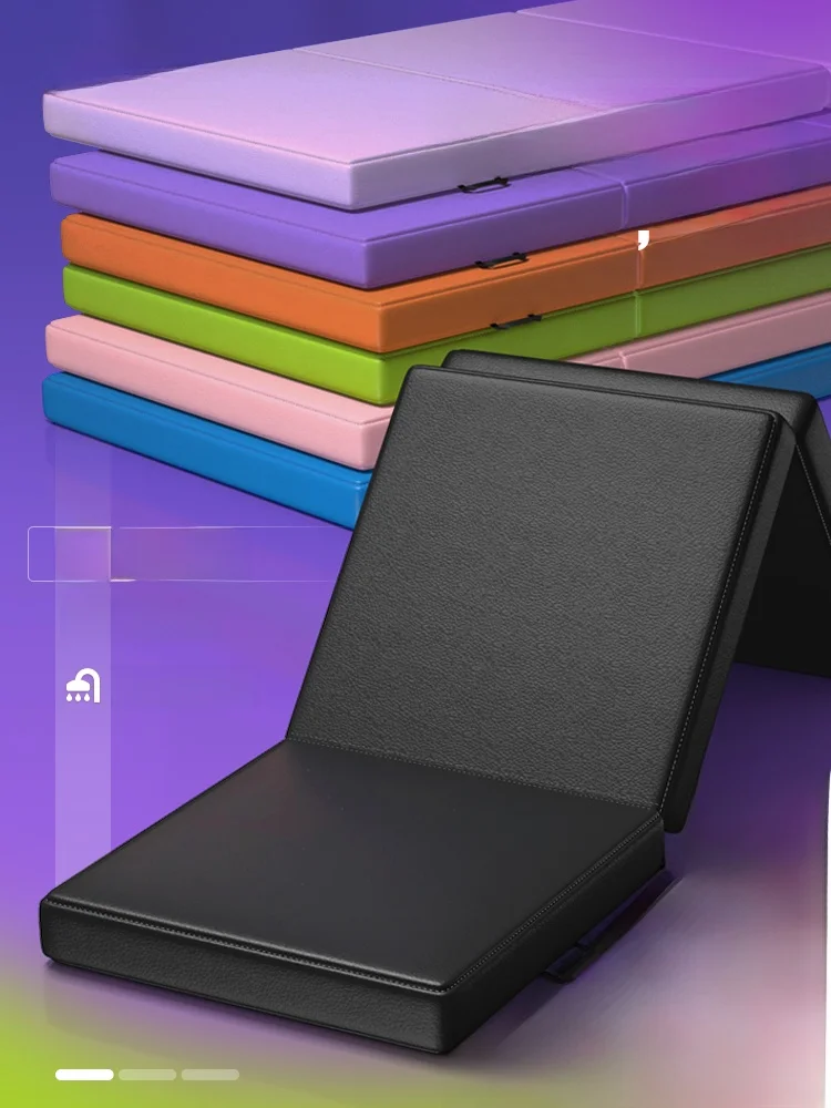 Thickened Leather Fitness Mat Freeloop Yoga Dance Practice Pad Gymnastics Exercise Mat for Men And Women Stackable Mat