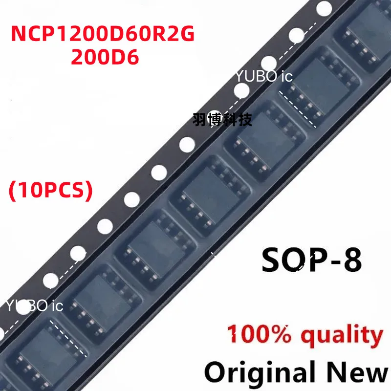 

(10piece)100% New 200D6 NCP1200D60 NCP1200D60R2G sop-8 Chipset