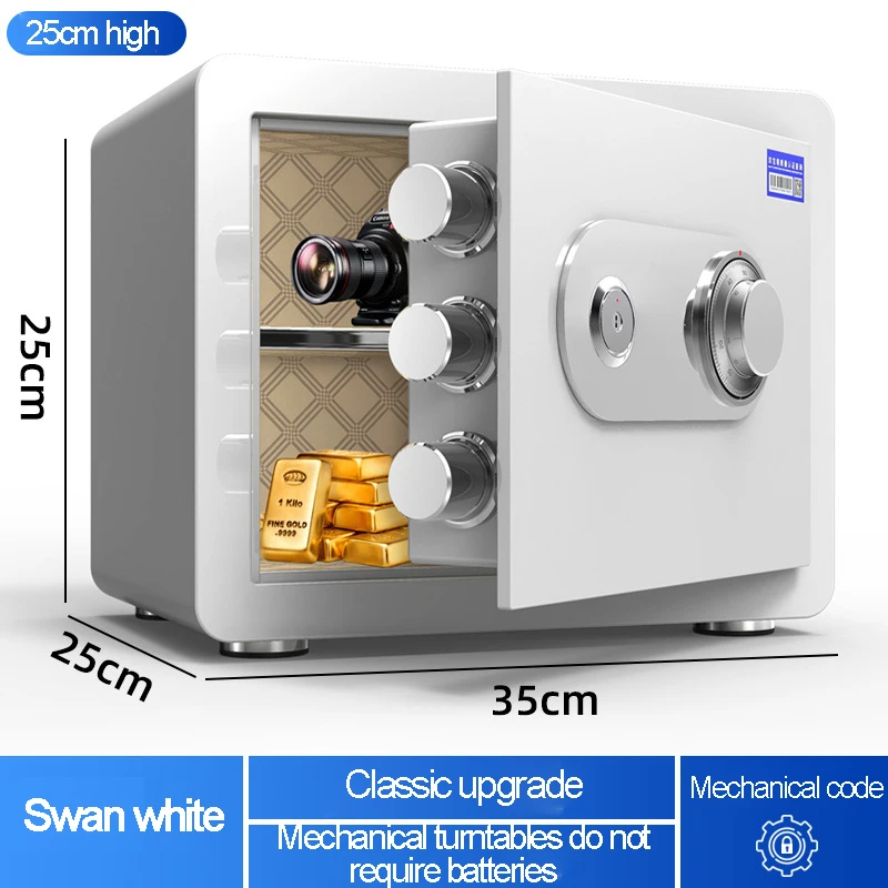 Safe mechanical lock 2023 new household small wardrobe with key manual fire safe anti-theft machine