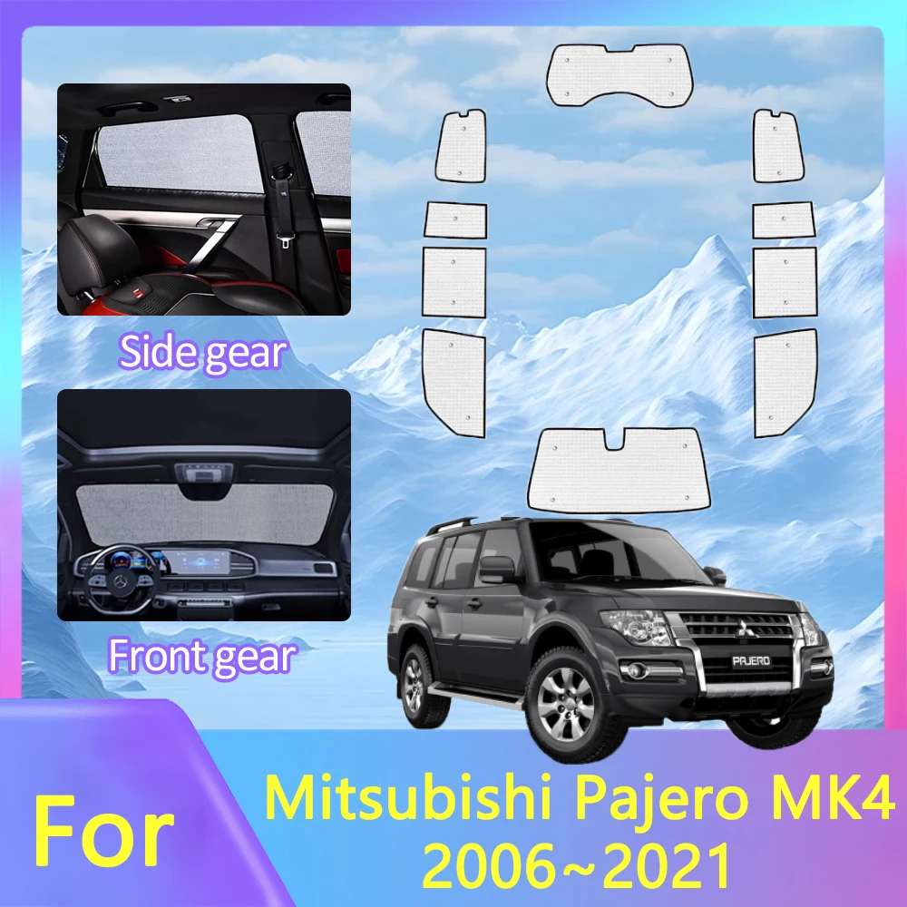 

Аксессуары для Mitsubishi Pajero Montero Shogun V80 V73 V93 2006 ~ 2021 2008, автомобильные солнцезащитные козырьки, наклейки для защиты от УФ-лучей и солнца