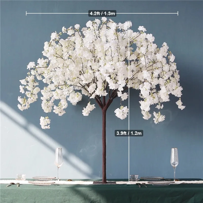 

Artificial Cherry Tree Simulation Plant Fake Simulated Flower Tree Living Room Hotel Wedding Decoration Home Party Furnishing