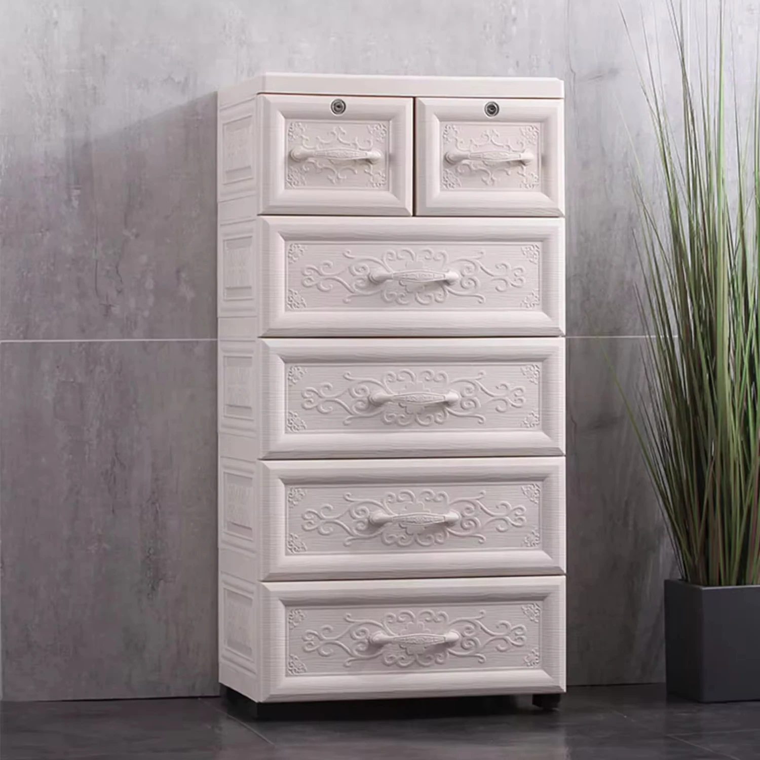 New cabinet 50*35*102cm 6 drawers dresser  cabinet bedroom living room closet