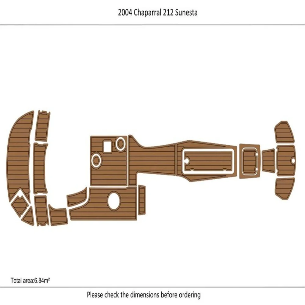 

2004 Chaparral 212 Sunesta cockpit & Swim Platform Pads 1/4" 6mm EVA Teak SeaDek MarineMat Gatorstep Style Self Adhesive