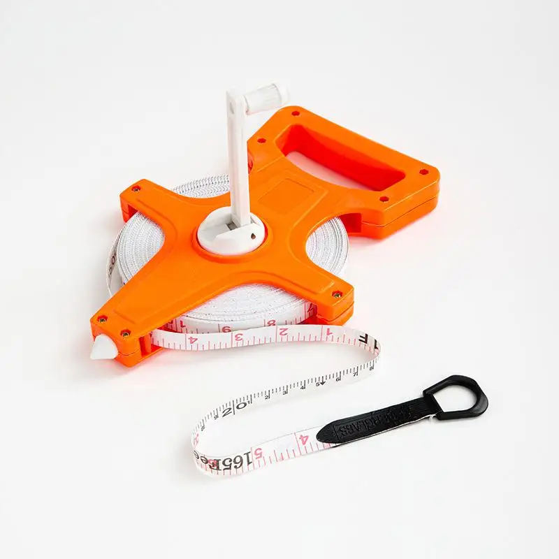 Hot Sale 1Pcs Impact Resistant Plastic Measure Tools 20/30/50/100m Meter Open Reel Fiberglass Tape Measure Inch Metric Scale