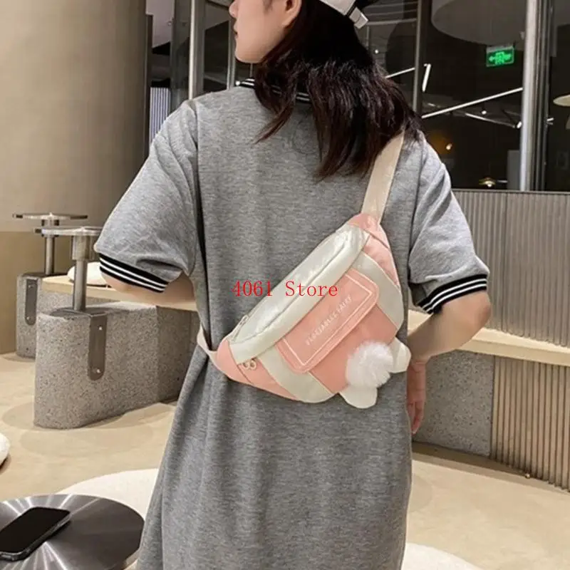 حقيبة صدر على الطراز الياباني للفتيات حقيبة كروس محمولة وعملية