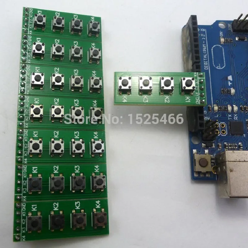 2/8/24Pcs Push Button Switch 4 Keyboard Module key Board Button For PIC PLC ARM FPGA CPLD MCU Development Board