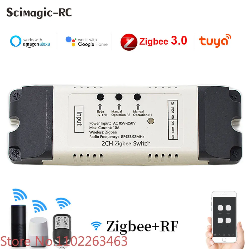 5pcs 220V graffiti intelligent switch on-off module app timing zigbe2-way intelligent module