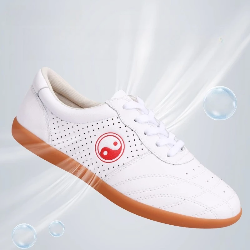 جلد البقر الأصلي الاصطناعية LeatherTai Chi أحذية للكونغ فو وشو فنون الدفاع عن النفس لينة مرنة وحيد خفيفة الوزن الرجال النساء #3