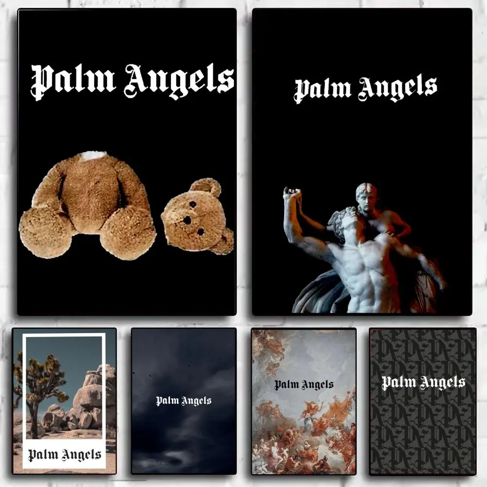 Póster de la marca P-Palm Angels, arte de pared estético moderno, póster minimalista, decoración para dormitorio, sala de estar, regalo para el hogar