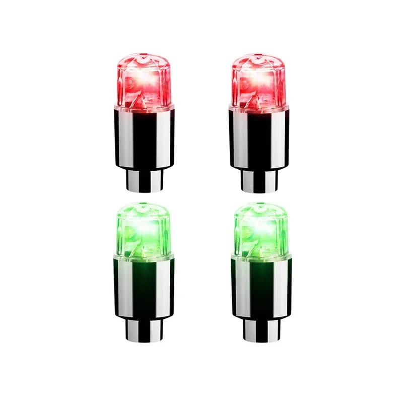 2/4/8 Stück Bunte LED-Radventillichter Motorrad Auto Radventilkappen Universelle Staubdichte Fahrradventilabdeckung