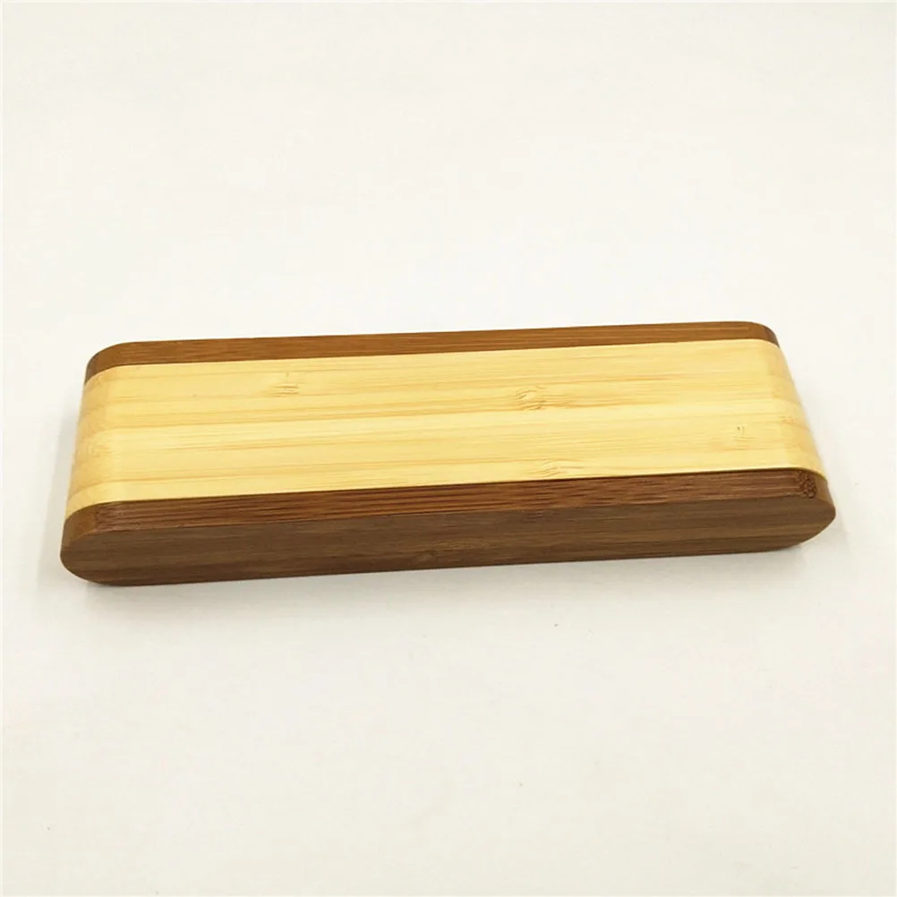 

Bamboo Pen Box Single Slot Eco Friendly Durable Smooth Surface Pencil Case Office Home Stationery Organizer Bamboo Pen Case