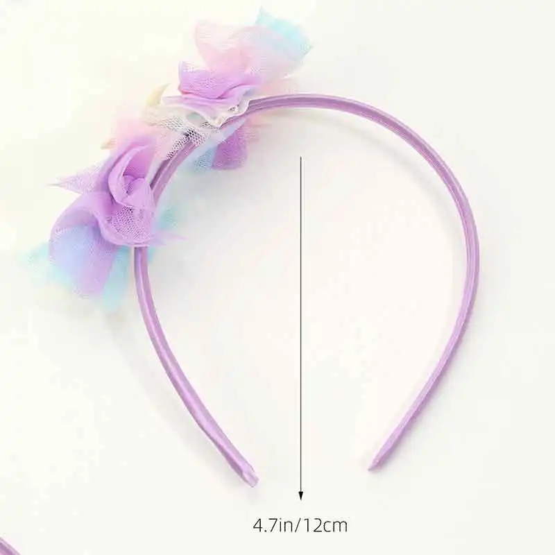 Oaoleer-Bonito Starfish Hairbands para meninas, malha Bowknot Headbands, Seashell Headwear, princesa Headwear, Boutique Hair Acessórios