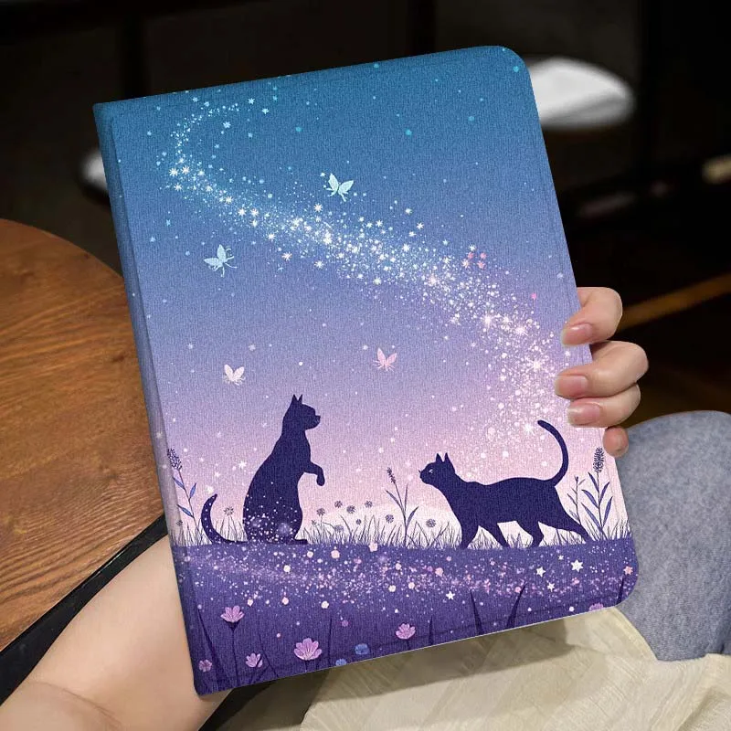 Animal Cat Side Face Popular For Huawei MediaPad MatePad Honor Pro V6 9 V8 X9 X 10 13.3 11 Inch Pen Tray Tablet Case