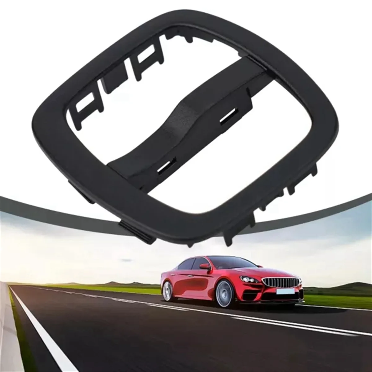 

#55N Automotive Parts & Accessories,Automobile Center Dash Tunnel Button Frame for Smart Fortwo 451,Black