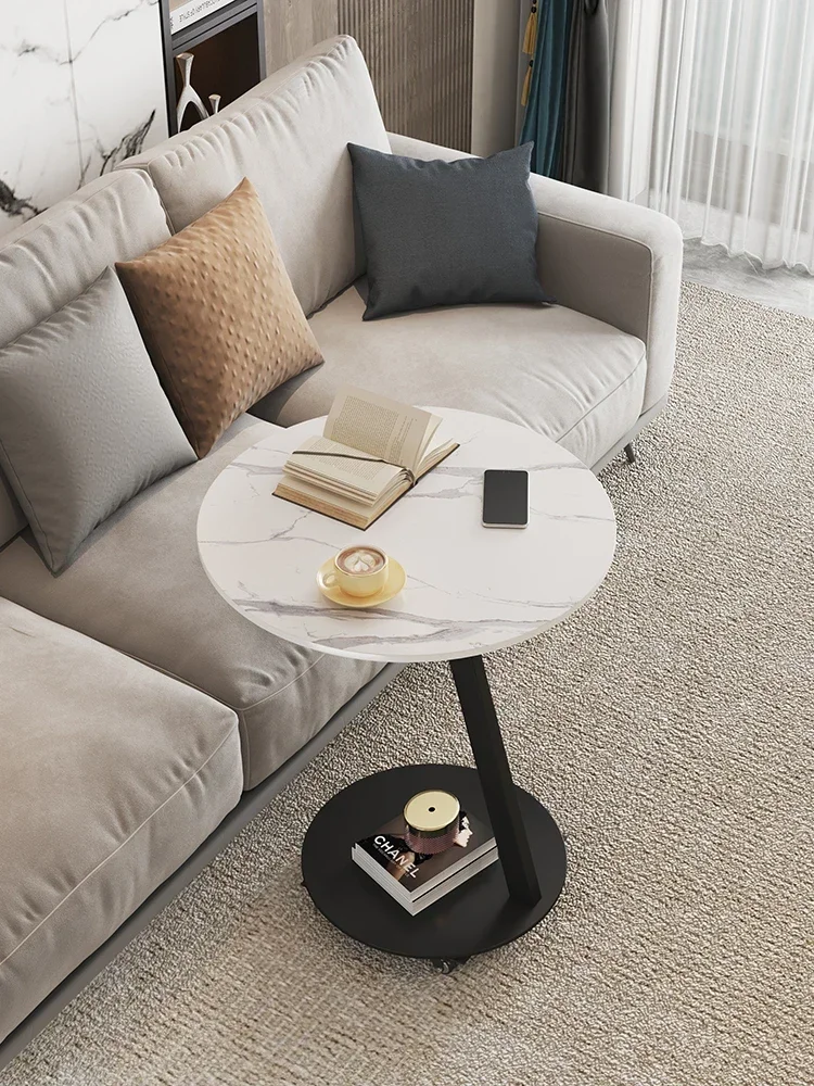 Designer Round Coffee Tables Sofa Side Interior Mesas Furniture Marble Mini Coffee Tables Sofa Removable