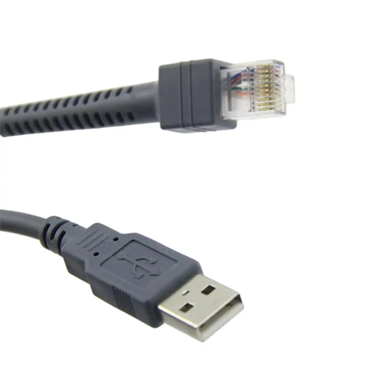 (A60I]  Barcode Scanner USB Cable LS1203 LS2208 LS4208 LS3008 CBA-U01-S07ZAR Data Transfer Cord