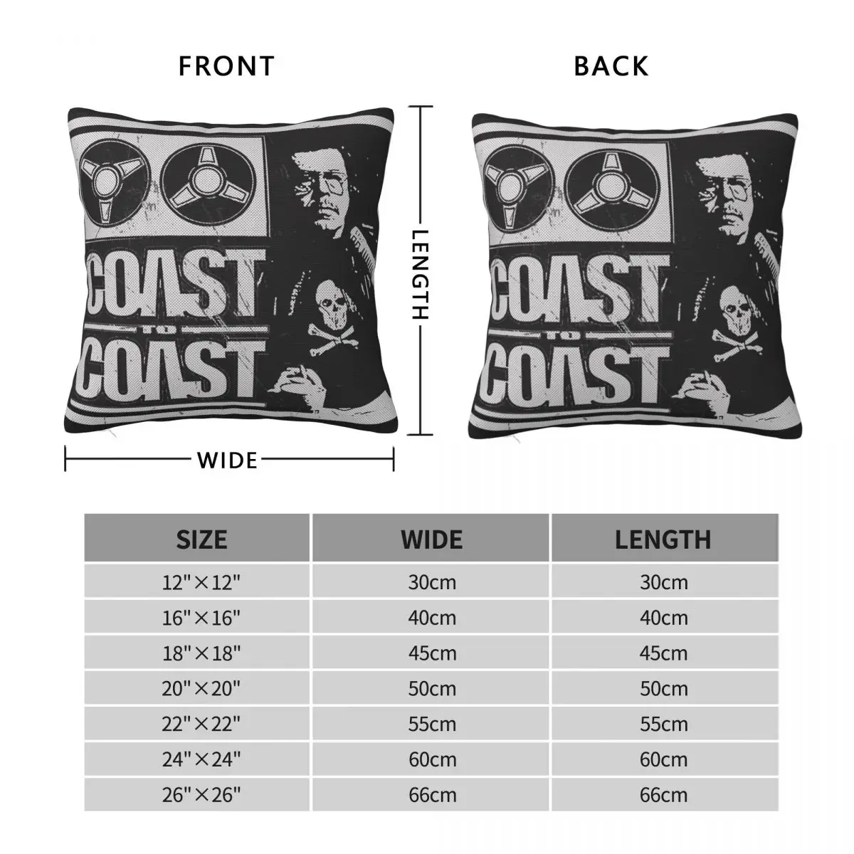 Art Bell Coast To Coast AM Pillowcase Polyester Linen Velvet Pattern Zip Decorative Pillow Case Room Cushion Cover 45x45