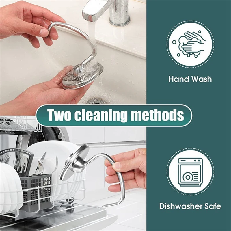 Mixer Aid Attachment for Kitchenaid 5 Quart Stand Mixer K5WW Wire Whip& 5K7SDH Dough Hook&Mixer Aid Paddle