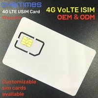 OYEITIMES Blank 4G VoLTE Program ISIM USIM Card 128k LTE Programmable 4G LTE USIM Card ICCID IMSL ADM KI OPC OP With Milenage