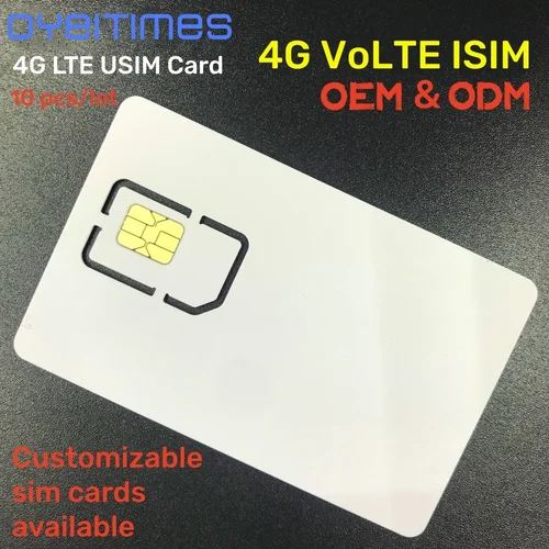 OYEITIMES 블랭크 4G VoLTE 프로그램 SIM 카드, ISIM USIM 카드, 128k LTE 프로그래밍 가능 USIM 카드, ICCID IMSL ADM KI OPC OP, 마일리지 포함 