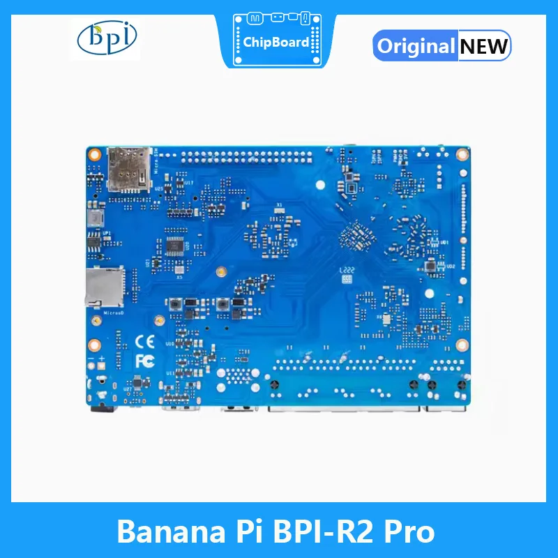 Banana Pi BPI-R2 Pro, Rockchip RK3568 Quad-core,16GB eMMC,Flash 2G,DDR3 Opensource Router Demo Board