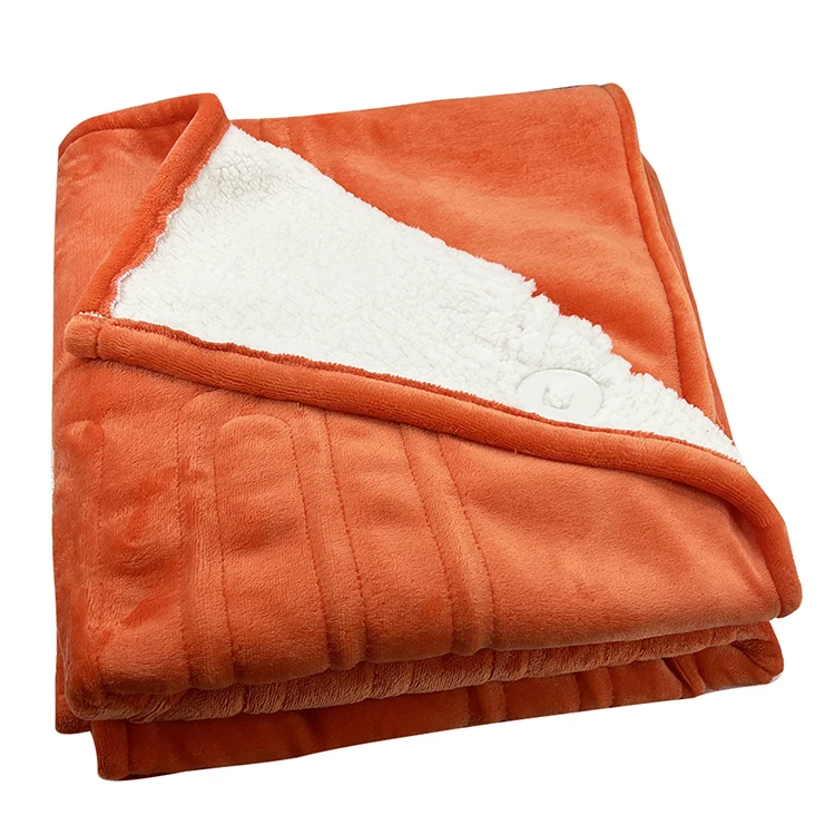 Custom  Luxury Cover Portable Thermal Soft Bed Warmer Under  Heated Pad Wearable Usb Throw Heating Electrical Blanket for Winter