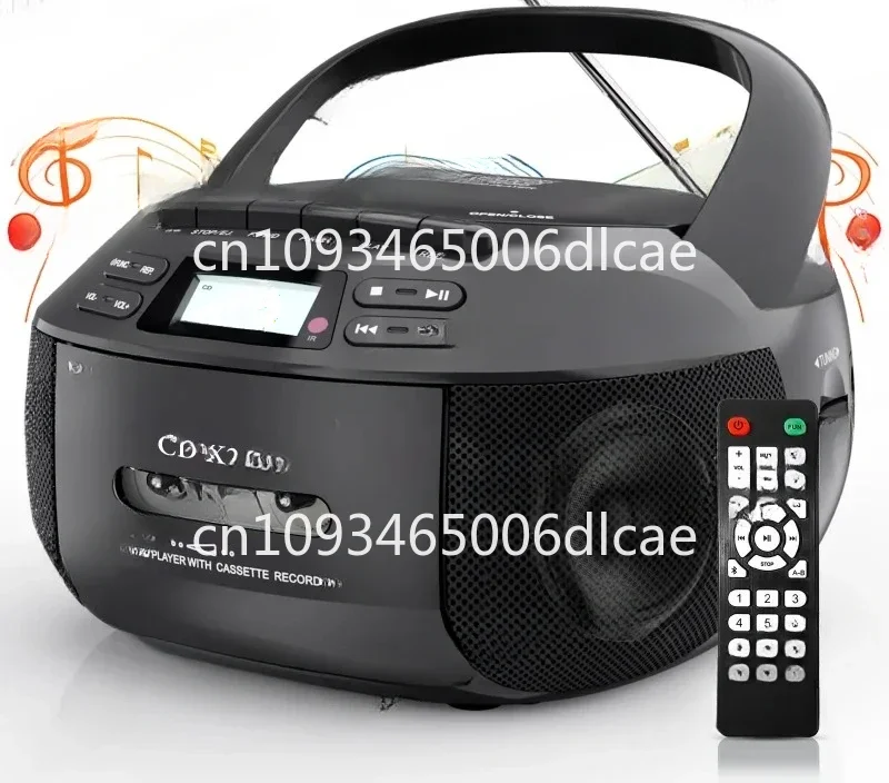 Portable Bluetooth CD MP3 Player FM Radio Tape Recorder Cassette Can U Disk English Disc Learning