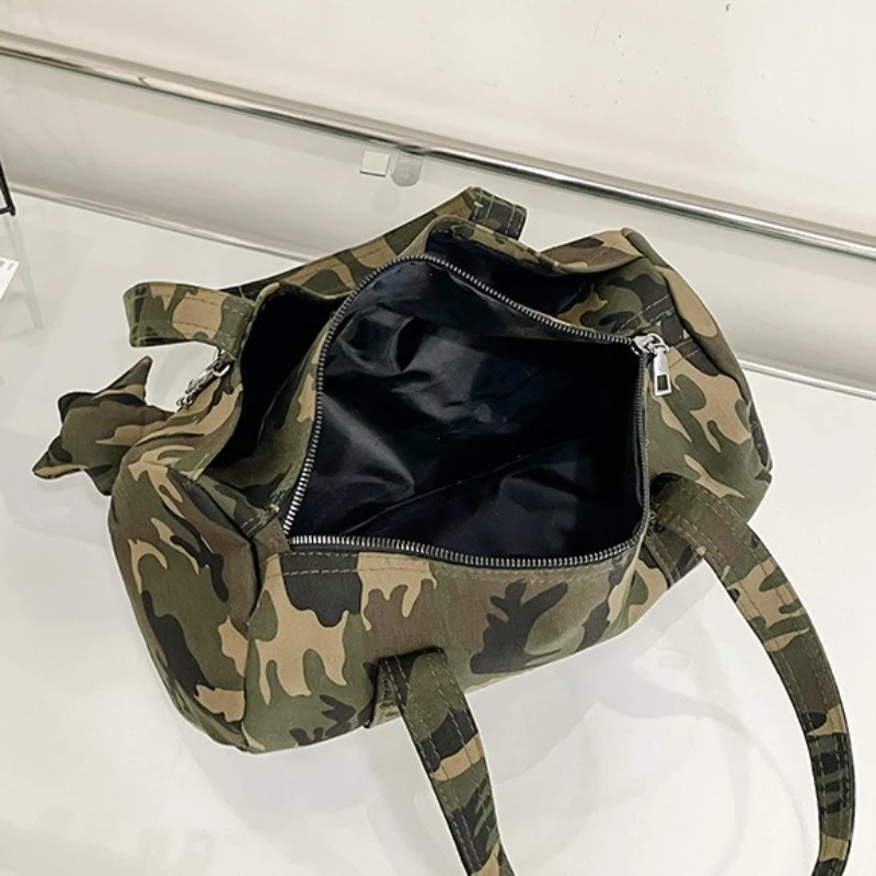 Fashionable Large Capaci oulder Bag Underarm Star Leopard Print Spicy Girl Y2K Single Shoulder bag Soft Nylon Women's Handbag 가방