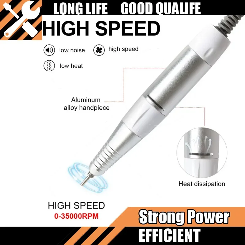 Perceuse à ongles électrique Rechargeable, avec outil USB, connexion dissolvant de vernis à ongles, ensemble de perceuses, ponceuse de manucure, outil de lime à faible bruit