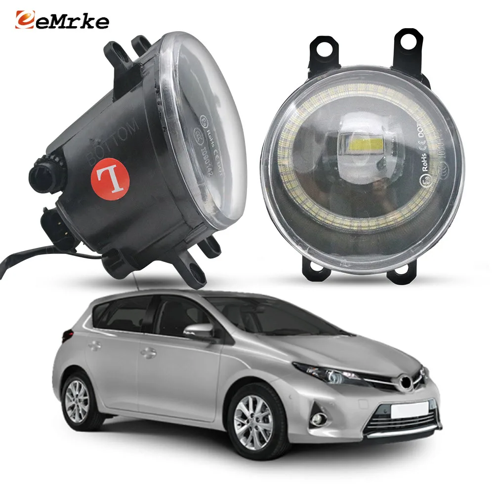 

LED Fog Light Driving Lamp for Toyota Auris E180 Corolla Ascent Levin 2012-2018 Car PTF with Angel Eye DRL + Lens Left & Right
