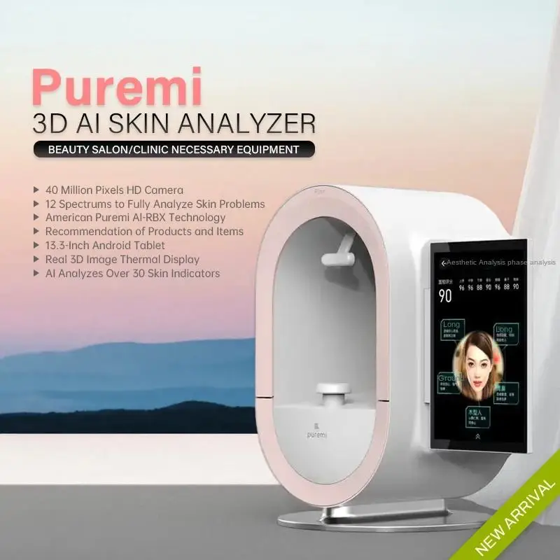 AI Facial Skin Analyzer 3D Skin Scanner - Smart Device for Face Skin Diagnostics And Care Facial Tester Scanner