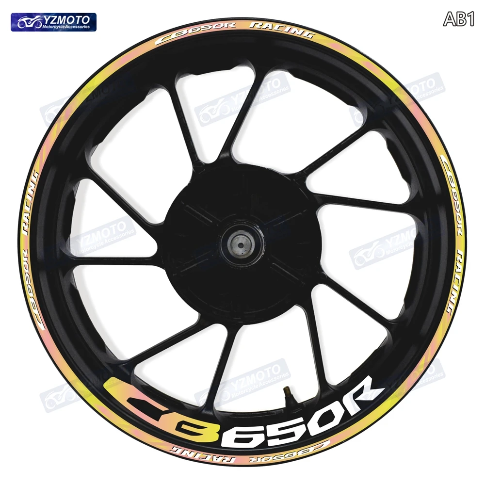

Наклейки на колесные диски для мотоцикла CB650R CB 650R, передние и задние, 17-дюймовые, светоотражающие, декоративные наклейки на ободья колес