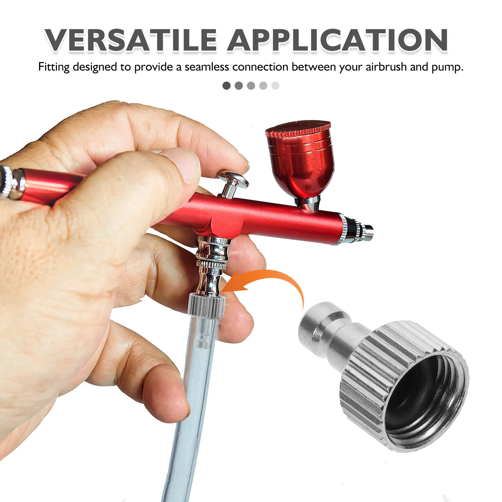 8Pcs Airbrush Quick Connect Fitting Female Threaded Airbrush Hose Adapter Coupling for Mobile Workstations Outdoor Airbrushing