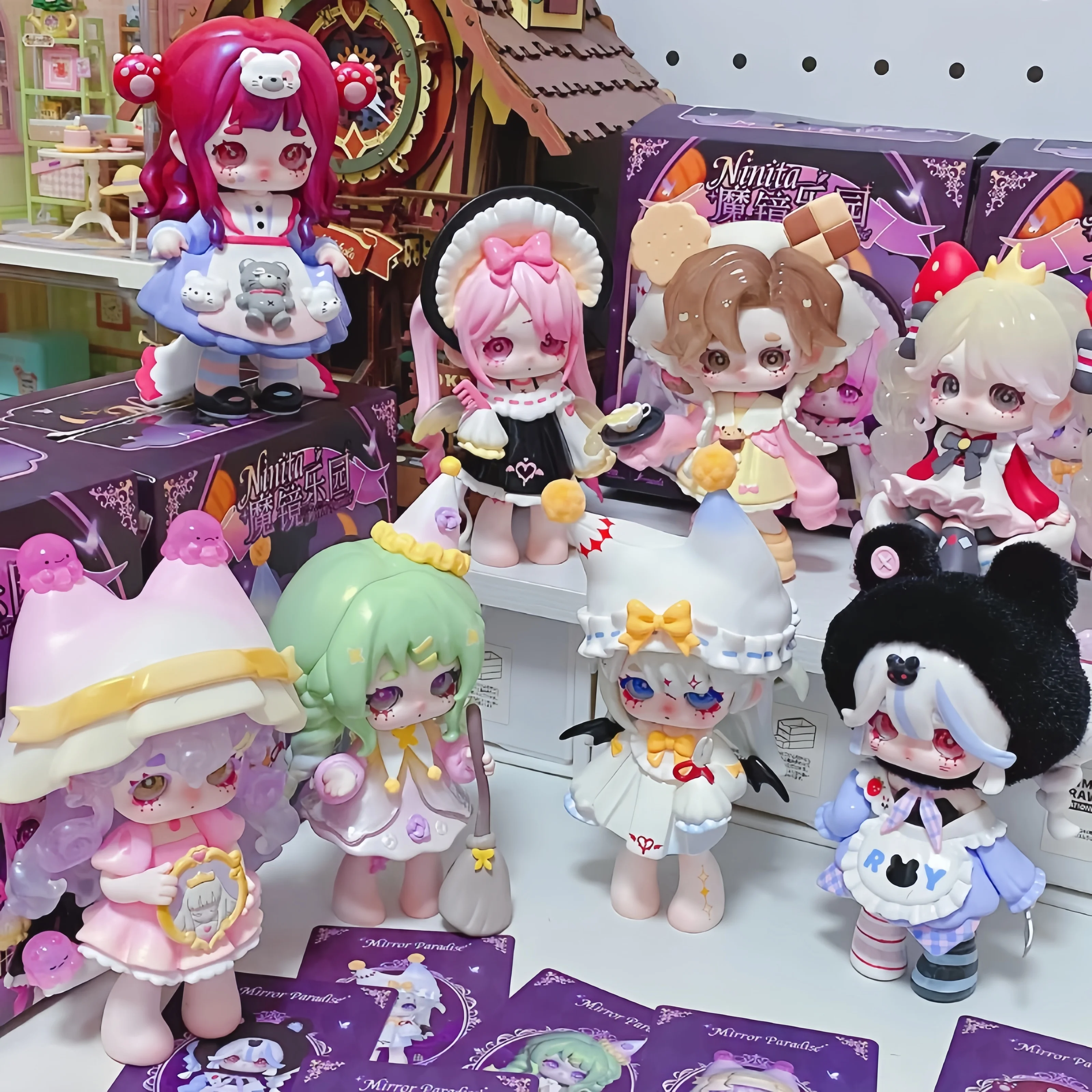 

Genuine Ninita Mirror Paradise Series Blind Box Mystery Box Toys Figurine Trendy Collectible Doll Desktop Ornament Gift for Girl