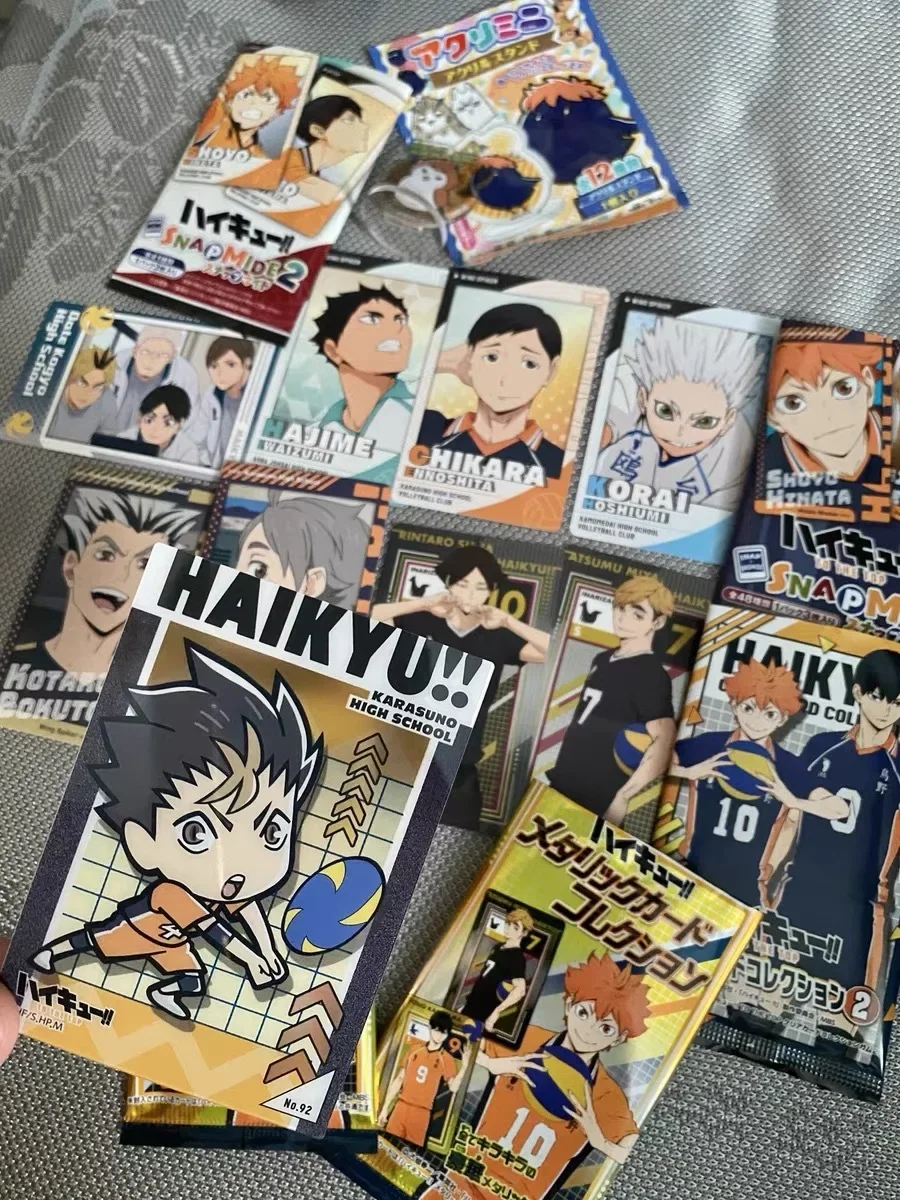 Anime Haikyuu!! Figure Flash Card Hinata Shoyo Kageyama Tobio Boxuto Kotaro Photo Cards Tarot Photocard For kids Collection Gift