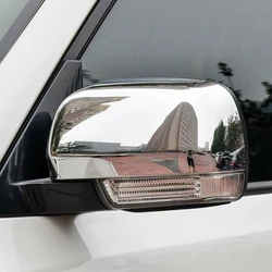 1 Pair Rearview Mirror Cover Trim Chrome Side Door Abs Plastic For Mitsubishi 2007-2021 Pajero V80 Rear View Mirror Cover