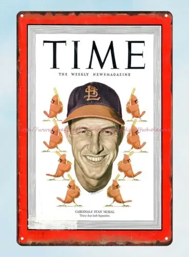 1949 Time Magazine with Stan Musial on the cover  baseball tin sign