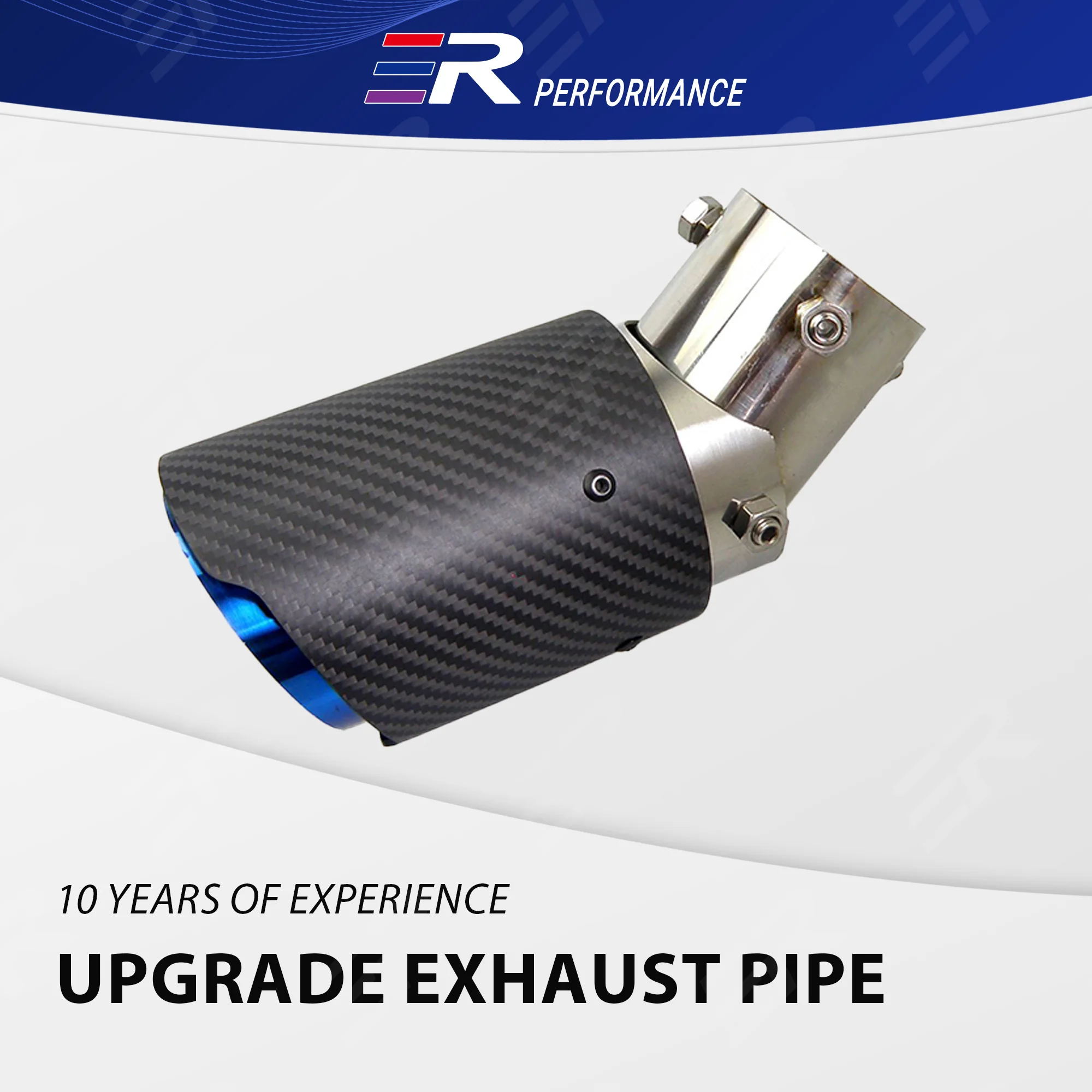 1PCS Ujung Knalpot Serat Karbon Asli yang Dapat Disesuaikan untuk Dekorasi Pipa Knalpot Mobil 38-54mm Sekrup 55-60mm Modifikasi Las