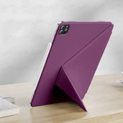 Multi fold Magnetic Clamp for iPad Air 11 M2 Stand Cover Air 5 10.9 inch Tablet Case for iPad Pro 11 2024 M4 M2 12.9 2021 Cover